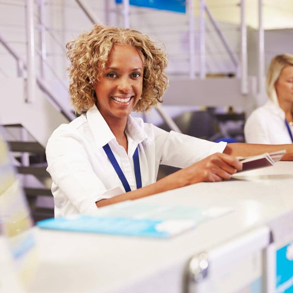 Check-In-Mitarbeiter
